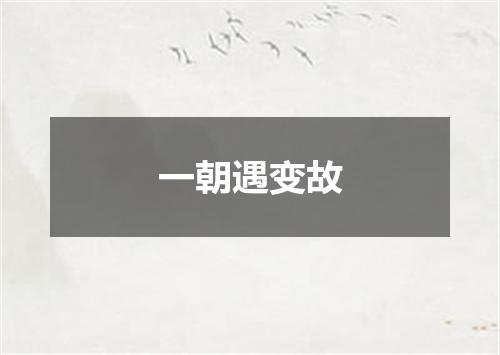 一朝遇变故