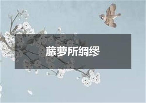 藤萝所绸缪