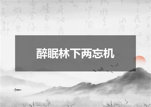 醉眠林下两忘机
