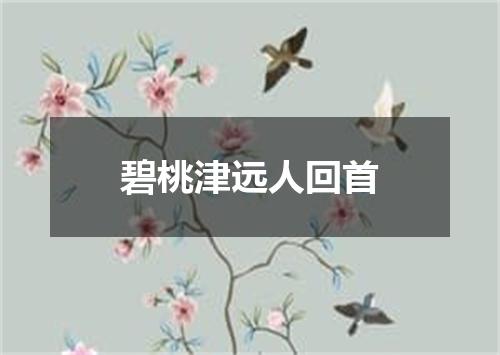 碧桃津远人回首