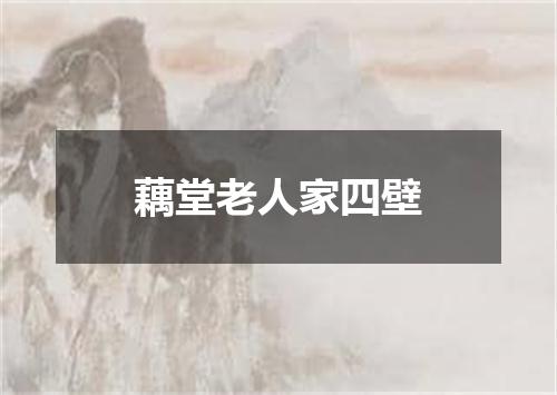 藕堂老人家四壁