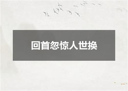 回首忽惊人世换