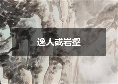 逸人或岩壑