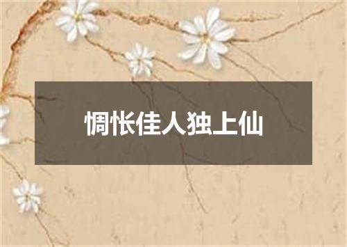 惆怅佳人独上仙