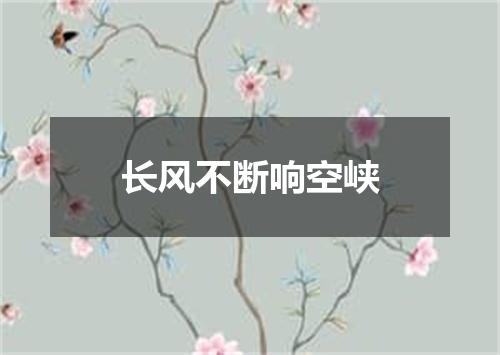 长风不断响空峡