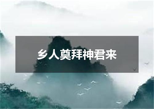 乡人奠拜神君来