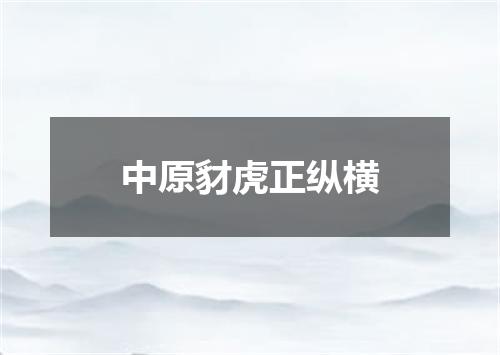 中原豺虎正纵横