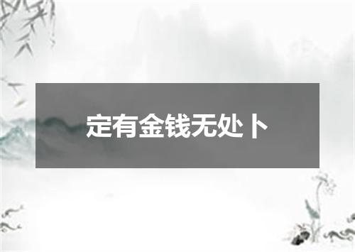 定有金钱无处卜