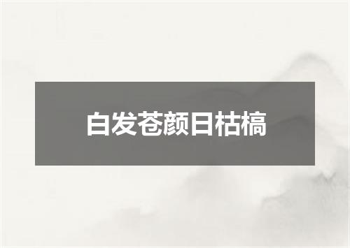 白发苍颜日枯槁