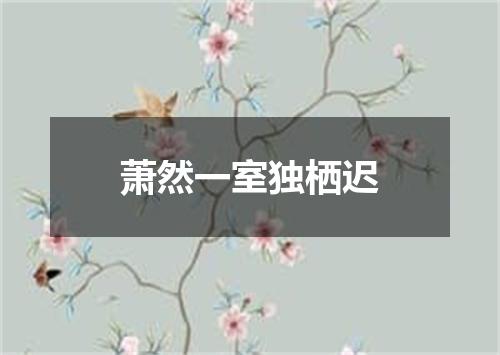 萧然一室独栖迟