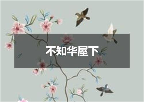 不知华屋下