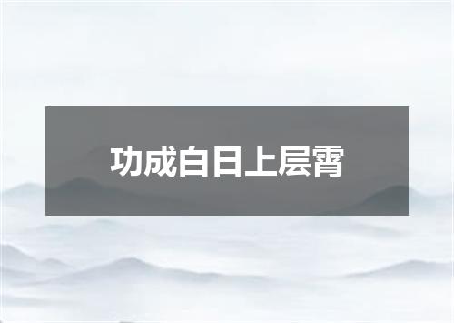 功成白日上层霄