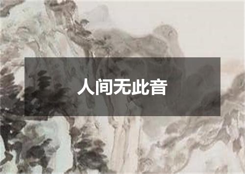 人间无此音