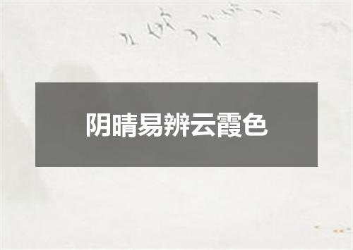 阴晴易辨云霞色