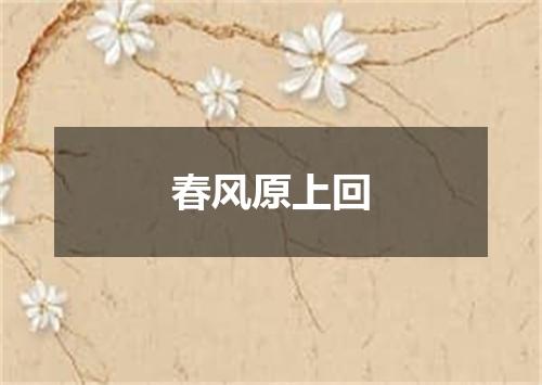 春风原上回