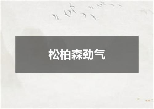 松柏森劲气