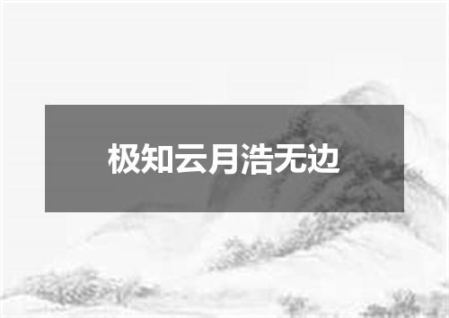 极知云月浩无边