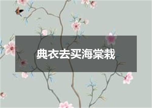 典衣去买海棠栽