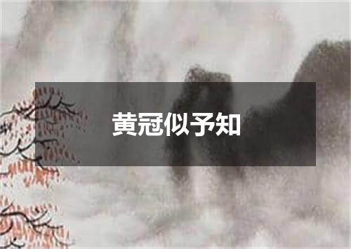 黄冠似予知