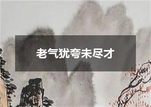 老气犹夸未尽才