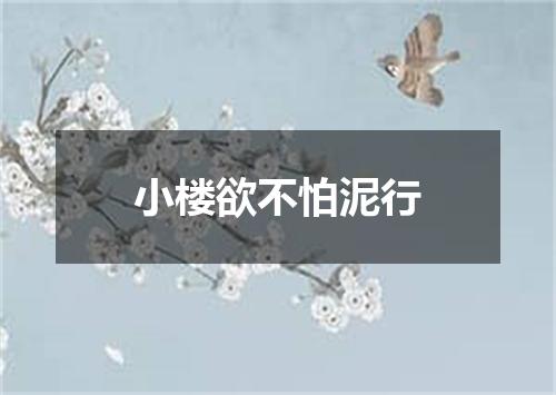 小楼欲不怕泥行