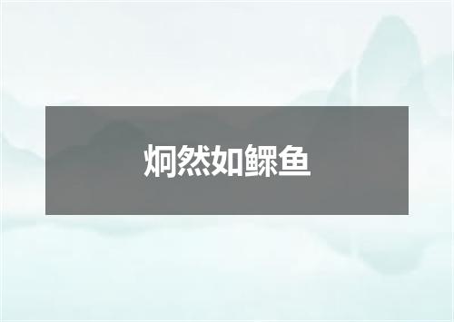 炯然如鳏鱼