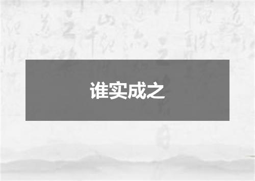 谁实成之