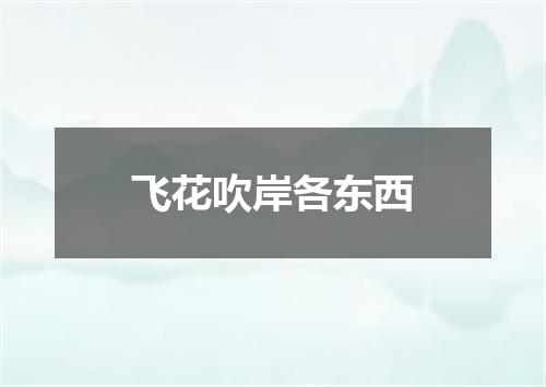 飞花吹岸各东西