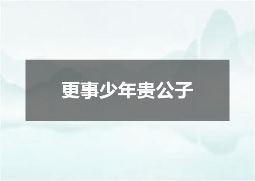 更事少年贵公子