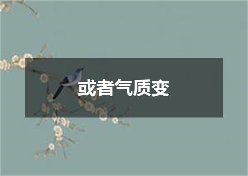 或者气质变
