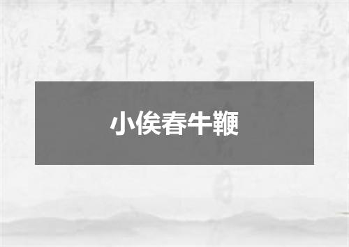 小俟春牛鞭