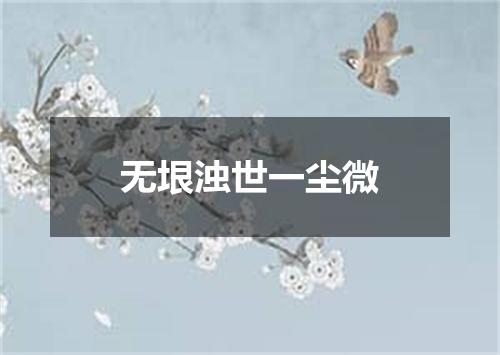无垠浊世一尘微