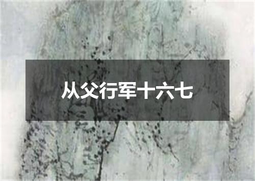 从父行军十六七