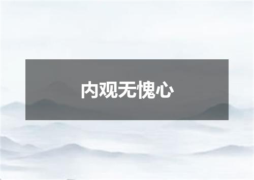 内观无愧心