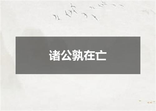 诸公孰在亡