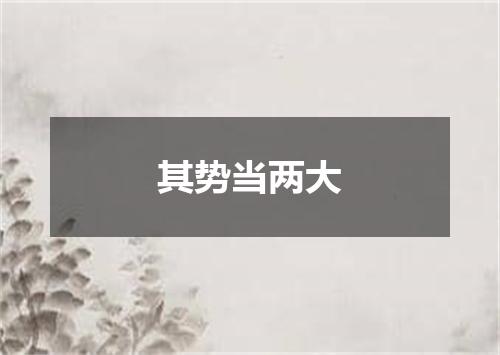 其势当两大