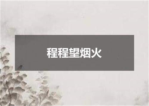 程程望烟火