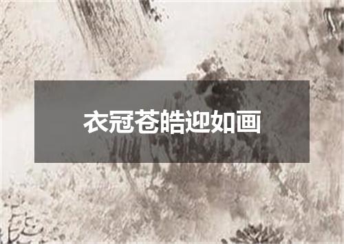 衣冠苍皓迎如画