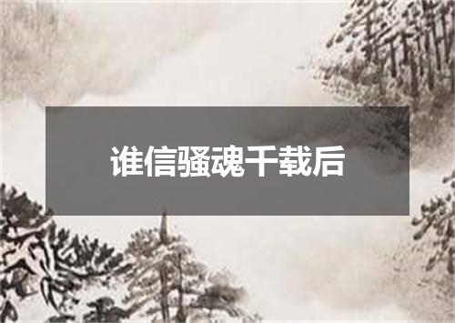 谁信骚魂千载后