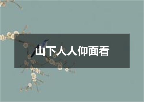 山下人人仰面看