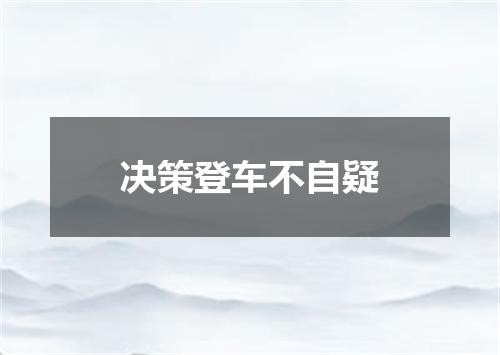 决策登车不自疑