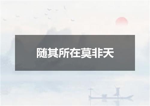 随其所在莫非天