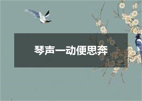 琴声一动便思奔