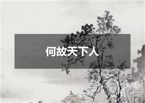 何故天下人