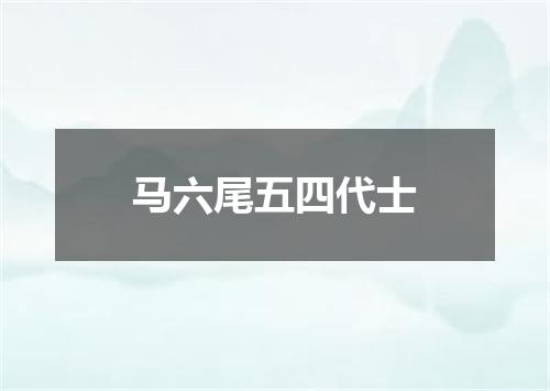 马六尾五四代士