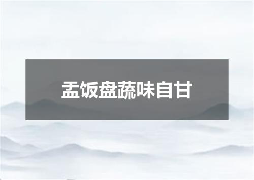 盂饭盘蔬味自甘