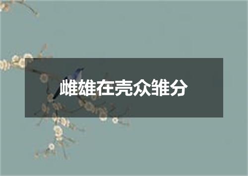 雌雄在壳众雏分