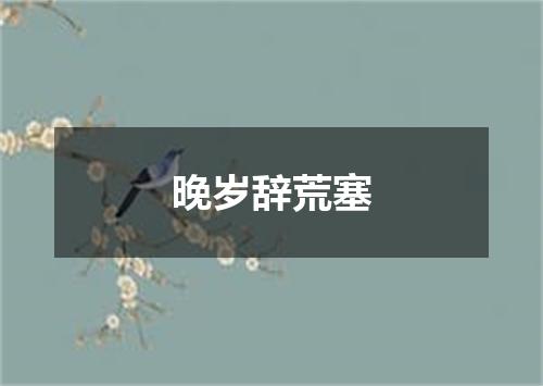 晚岁辞荒塞