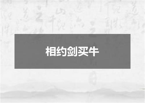 相约剑买牛