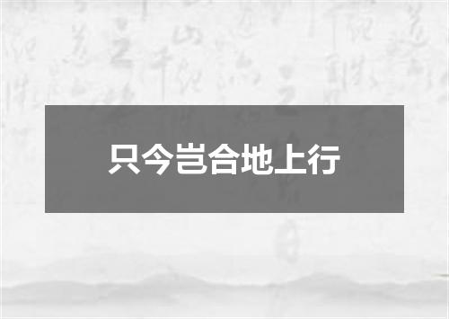 只今岂合地上行